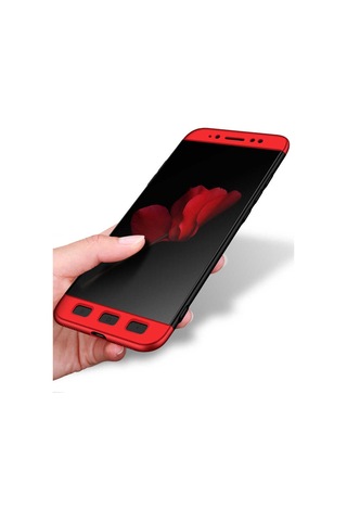 Xiaomi Redmi Y1 Lite Kılıf Zore Ays Kapak Siyah-Kırmızı