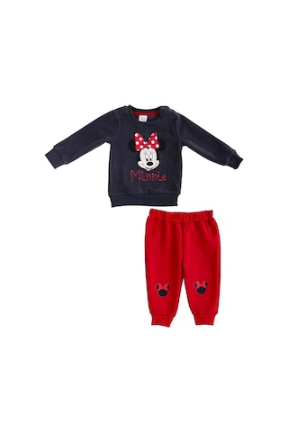 Minnie Lisanslı Bebek Polar Takım 18378 Füme