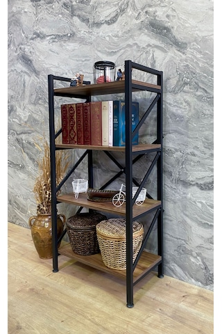 Demo Tanraf Mira Lüx 4 Raflı Kitaplık Dekoratif Raf 120X60 Cm. Ebat