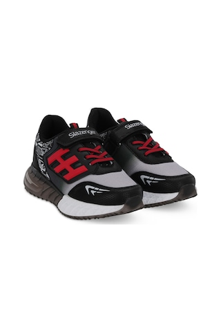 Slazenger Enzo F Unisex Çocuk Siyah / Kırmızı Günlük Spor Ayakkabısı