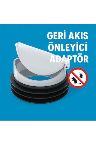 Meriva M49 Dirsekli Çekvalfli Körüklü Klozet Gider Borusu/haşere Koku Önleyici Klozet Kadası