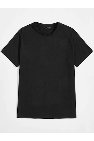 Erkek Siyah Oversize X Baskılı T-shirt Siyah