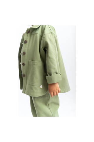 Oliven The Kid Oliventhekid Unisex Gabardin Ceket Yeşil Yeşil