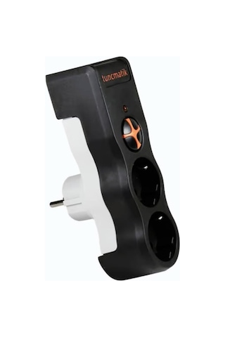 Voltaj & Akım Korumalı Grup Priz Tuncmatık Powersurge 2-surge Protectıon Plug-525 Joule-black