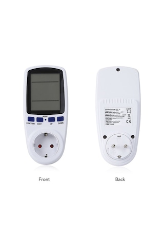 Wattmetre Priz Tipi 16A 3680W Enerji Sarfiyat Ölçer N11.85