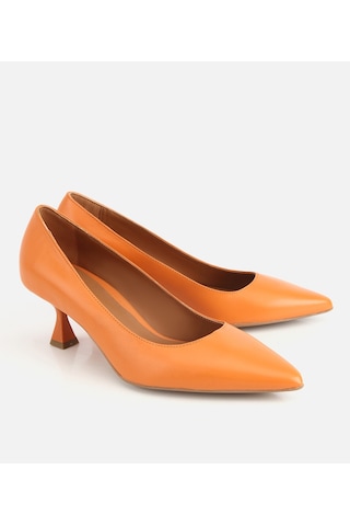 Hotiç Kadın Deri Turuncu Kısa Topuklu Stiletto 01ayh321860a570 01ayh321860a570 TURUNCU