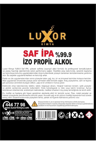 Luxor Kimya Saf İpa %99.9 İzopropil Alkol 400 ML