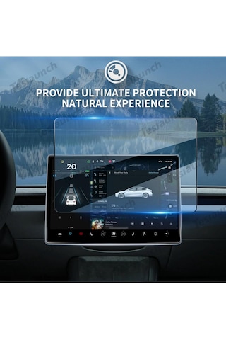 Haloblk Tesla Model Y Juniper 2026+ Için 16 Inç 9h Tamperli Cam Ekran Koruyucu Arka Ekran Koruyucu Dahil 001