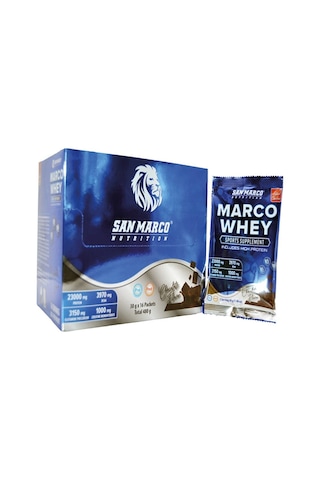 San Marco Nutrition Marco Whey Çikolatalı 30 gr*16 Adet Saşe