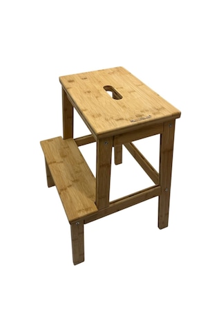 Mutfak Tabure Merdiven Bambu Naturel