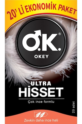 Okey Ultra Hisset Prezervatif 20'li