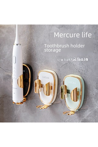 Kosona Ev Bathroom Elektrikli Fırça Tutucu Duvarlı Delme Yok Sıkıcı Tutucu Siyah Altın Kolay Kurulum Ev Kullanıma Uygun Diğer