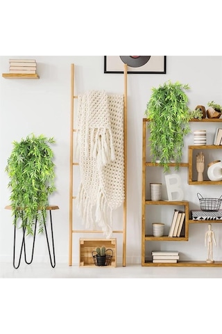 Yapay Çiçek 4lü Set Sarkan Boston Fejka Bambu Şimşir 60cm 5dallı Yapay Sarmaşık Yeşil