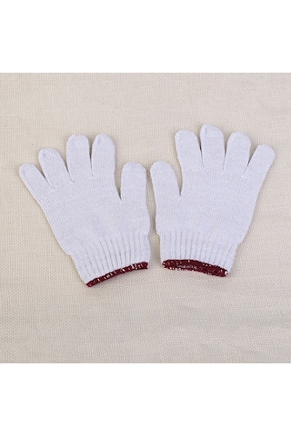 Sones 12 Çift İşçi Malzemeleri Nefes Alabilen Aşınmaya Dayanıklı Koruma Pamuklu İplik Eldiven