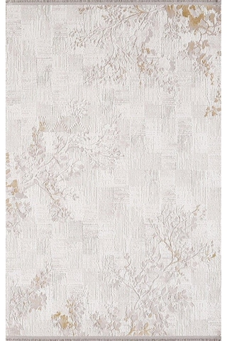 Artemis Halı Artex 02506b Krem Kahve Çiçekli Desen Halı 160x230 Ölçü Krem