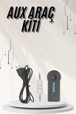 Yeni Nesil Bluetooth Aux Araç Kiti Siyah Tv Tablet Telefon Araç Araba - 4995