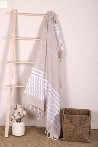 Çizgili %100 Pamuk Soft Peştemal Banyo Plaj Havlusu 100x180 Cm 001