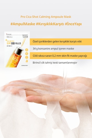 Kolajen İçeren Kırışıklık Karşıtı Ampul Maske Dermatory Pro Collagen Shot Firming Ampoule Mask