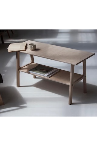 Woodesk Puerta, Ahşap Orta Sehpa, Coffe Table, 100x50, Ceviz Renk