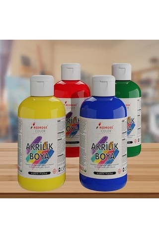 Ana Renkler Akrilik Boya 4&apos Lü Set 4x250gr