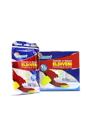 Xl Beden Temizlik Ve Bulaşık Eldiveni - Doğal Pamuk Astarlı - Plastik