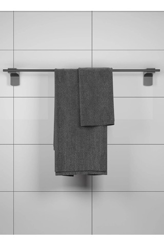 Siyah Lux 5 Li Banyo Set Wc Kağıtlık,bornozluk,uzun Havluluk Mat Siyah