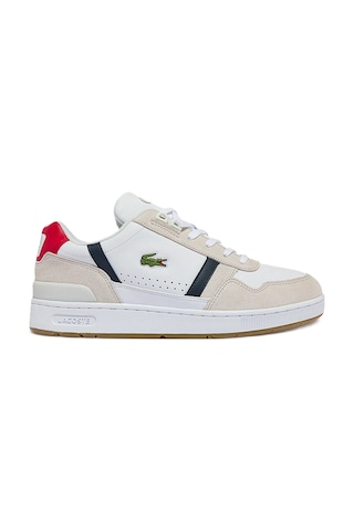 Lacoste Sport T-clip Hakiki Deri Erkek Beyaz Sneaker Beyaz