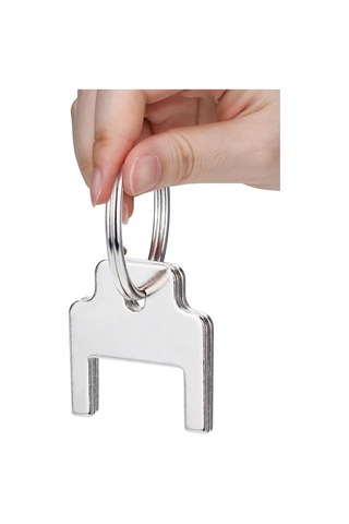 Xurunkeji 770301 Kimberly Clark Evrensel Dağıtıcılar İçin Kağıt Havlu Dağıtıcı Anahtarı, 5'li Paket Gümüş