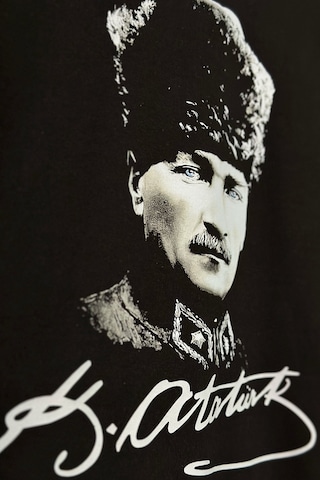 Atatürk 10 Kasım 100.yıl Cumhuriyet 1881 1938 Baskılı Siyah T-shirt Mustafa Kemal Çocuk Tişört 001