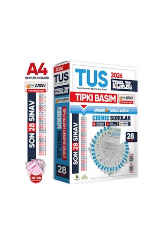 2026 Tus Temel Tıp Bilimleri ÖSYM Çıkmış Soru Tıpkı Basım Son 14 Yıl 28li Deneme Kitapçığı