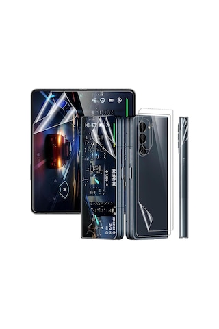 Samsung Uyumlu Z Fold 5 Nano Ekran Koruyucu Ön + Arka Tam Kaplayan