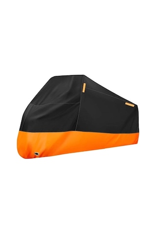 Reedark Motosiklet Korumalı Örtü Yağmur Ve Güneş Dayanıklı Dış Mekan Kullanıma Uygun 220x95x110 Cm Siyah-altı Turuncu L Boy Turuncu - Siyah