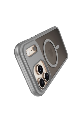 Buff Apple Uyumlu iPhone 17 Pro Max Magsafe Air Bumper Kılıf Gri