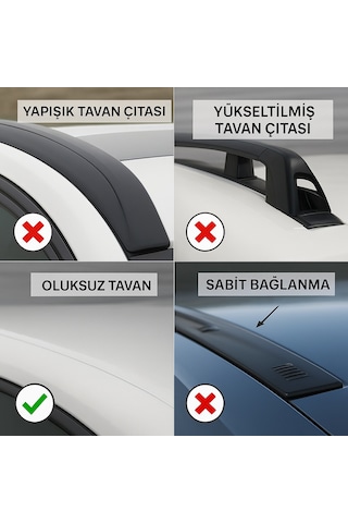 Renault Talisman 2015 Ve Sonrası Oluksuz Kilitli Ara Atkı Port Bagaj Tavan Barı