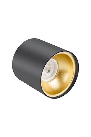 Spot Lamba Led 7W Silindir Siyah-Gold Duvar Aydınlatma Armatür