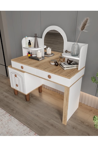Afilli Hilal 4 Çekmeceli Makyaj Masası Tamamı Mdf