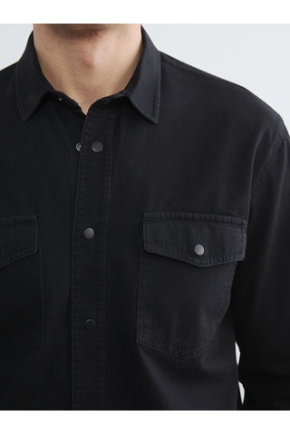 Lcw Jeans Siyah Regular Fit Erkek Jean Gömlek