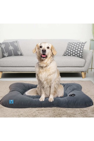 Mavi Vitrin Sıvı Geçirmez Silinebilir Soft İç Dış Mekan Büyük Irk Köpek Yatağı 100 x 65 CM