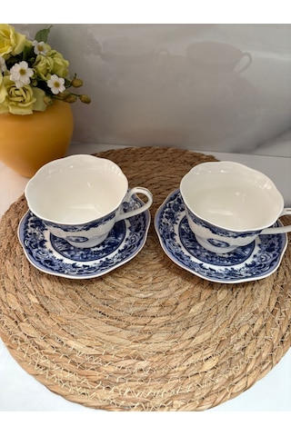 Kr Blue Odyssey Çay Fincanı Beyaz