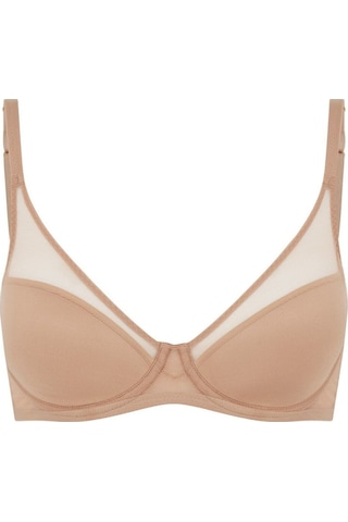 Agent Provocateur Lucky Padded Bra Noisette - Şeffaf Detaylı Kalıp Pedli Destekli Kadın Sütyen Açık Kahve