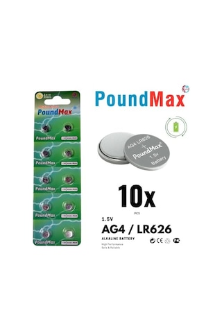 10 Adet Ag4 376 377 Sr626 Sr626sw Lr66 1.5v Poundmax Düğme Pil, Alkalin Saat Pili, Çocuklara Dayanıklı Ambalaj, Küçük Elektronik Cihazlar İçin,ölçüm Cihazları Ve Hesap Makineleri