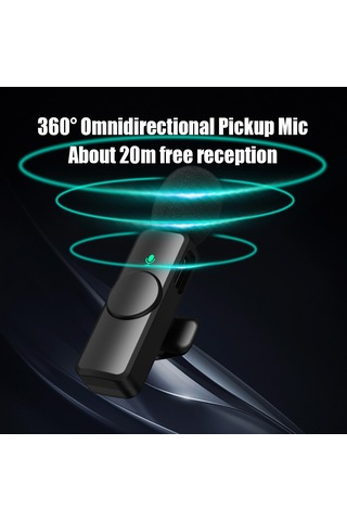 Kosona 2.4g Kablosuz Lavalye Mikrofonu - Gürültü Azaltma, 360 Tüm Yönlü, Ios/type-c Uyumlu, Canlı Yayın Ve Ses Kaydı İçin Şarj Edilebilir Klipli Mikrofon