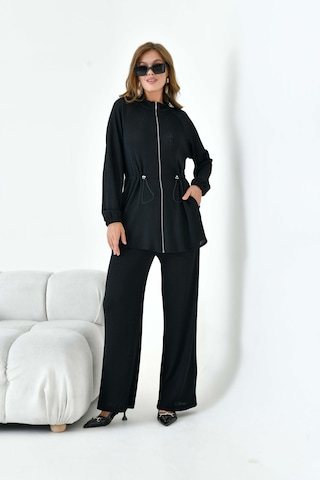 Ftz Kadın Örme Takım Siyah 30992 Siyah