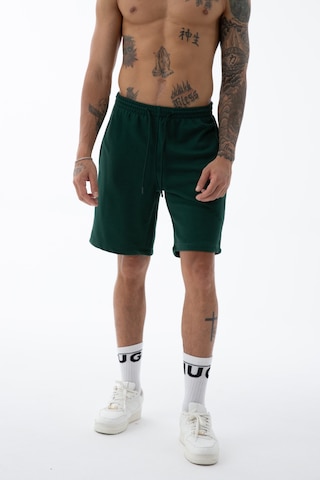 Erkek Koyu Yeşil Yüksek Kalite Relax-fit Rahat Kesim %100 Pamuk Bağcıklı Siyah Düz Basic Şort Zümrüt Yeşili