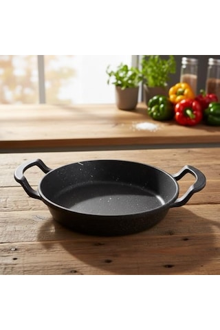 2&apos Li Granit Alüminyum Döküm Sahan Seti Yapışmaz Yumurta & Kızartma Tavası Granit Omlet Tavası 18cm + 20cm Eşit Isı Dağılımı Ve Dayanıklı 18cm 1 Adet Açık Bakır