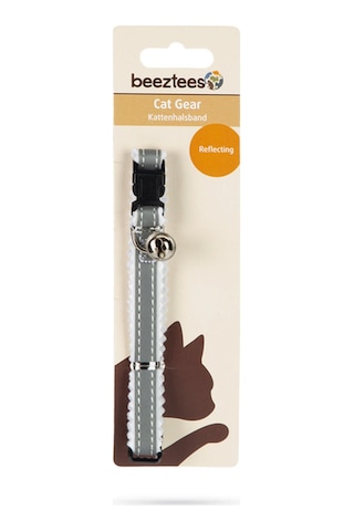 Beeztees - 212 - Reflektör Kedi Boyun Tasması - Dpmıx-hb - 31cm Gri