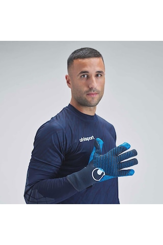 Lacivert - Mavi - Beyaz Uhlsport Futbol Kaleci Eldiveni Fm Aquagrip Hn 101138501 Lacivert