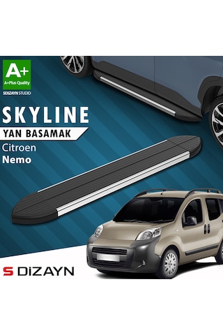 S-dizayn Citroen Nemo Skyline Krom Yan Basamak 173 Cm 2008-2017 A+ Kalite