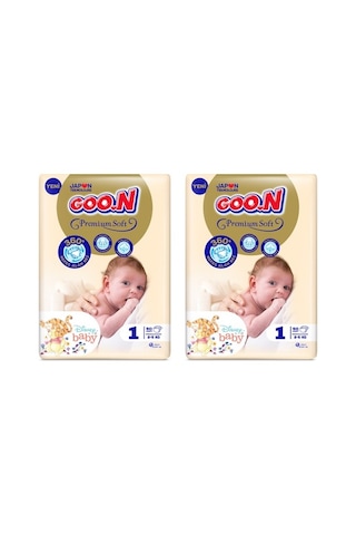 Goon Premium Soft Bantlı Bebek Bezi Jumbo 1 Numara 50'li x 2 Adet