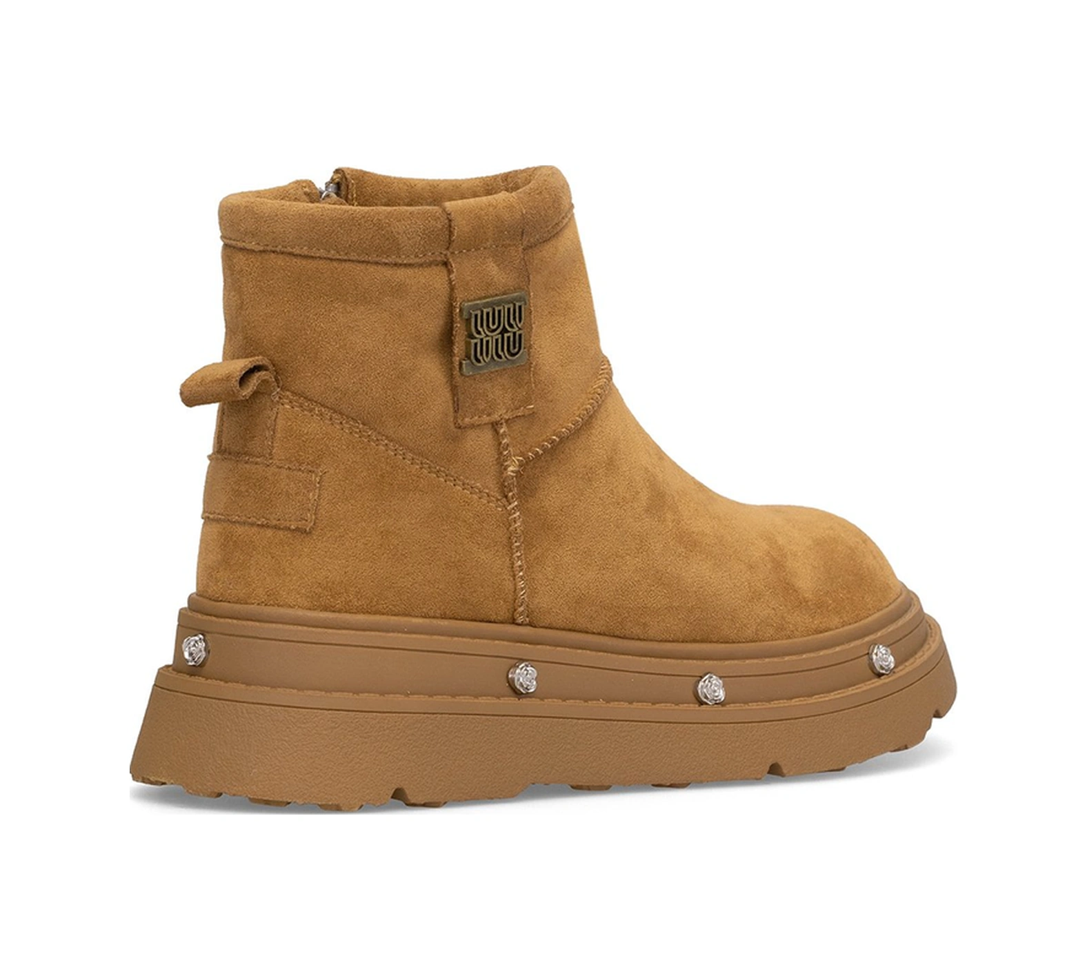 Guja 25k435 Kadın Hakiki Deri Düz Bot Camel Camel